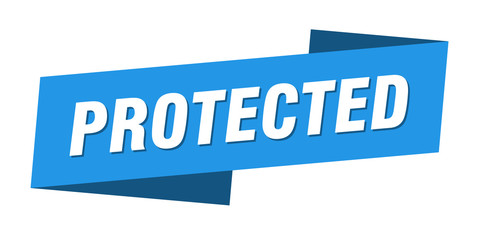 protected banner template. protected ribbon label sign
