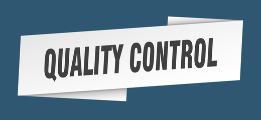 quality control banner template. quality control ribbon label sign