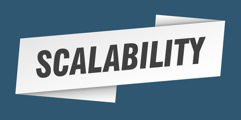 scalability banner template. scalability ribbon label sign