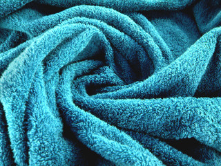 Sea wave towel with wavy folds