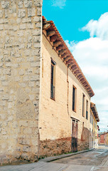 Church of Tordesillas in Valladolid in a cloudy day