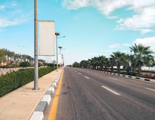 empty street in sharm el sheikh south sinai egypt