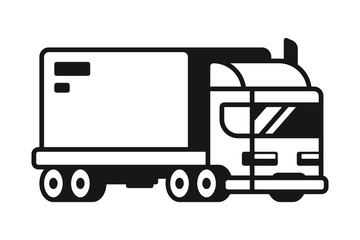 Fototapeta premium Truck delivery vector illustration isolated on background