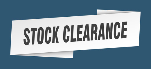 stock clearance banner template. stock clearance ribbon label sign