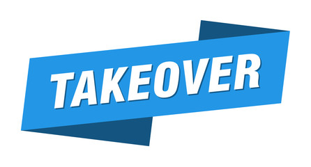 takeover banner template. takeover ribbon label sign