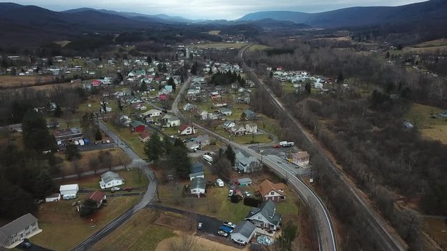 A small town in the Appalachian Mountains 