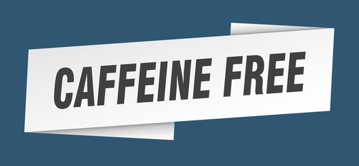 caffeine free banner template. caffeine free ribbon label sign