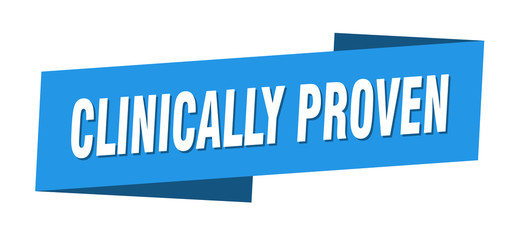 clinically proven banner template. clinically proven ribbon label sign