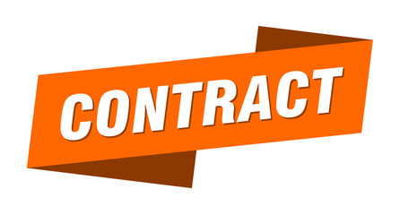 contract banner template. contract ribbon label sign