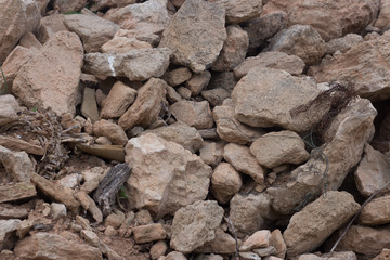 A pile of stones. Cairn