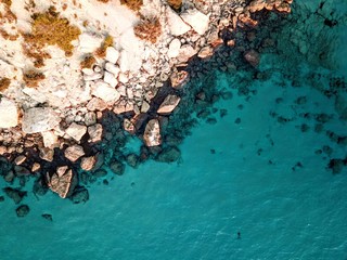 Costa cenita, isla, mar, dron