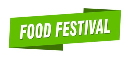 food festival banner template. food festival ribbon label sign