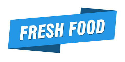 fresh food banner template. fresh food ribbon label sign