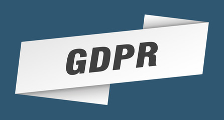 gdpr banner template. gdpr ribbon label sign