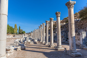 Fototapeta premium The ruins of the ancient city of Ephesus in Turkey.