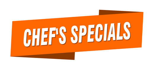 chef's specials banner template. chef's specials ribbon label sign