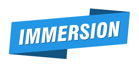 immersion banner template. immersion ribbon label sign