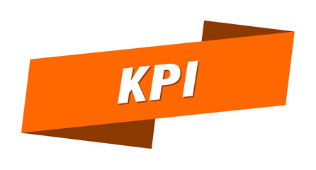 kpi banner template. kpi ribbon label sign