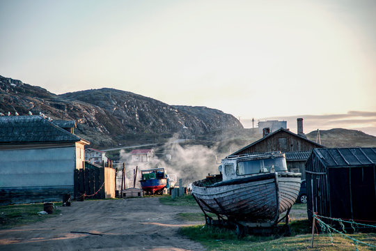 sunrise fishing village of teriberka