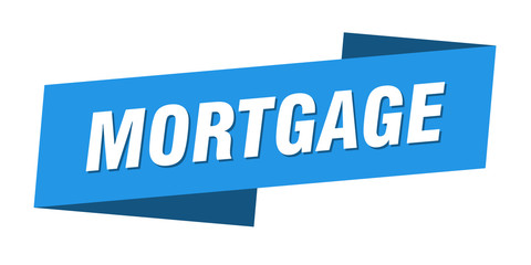 mortgage banner template. mortgage ribbon label sign