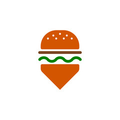 burger location vector. food vector