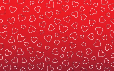 Red Background with Heart Motif