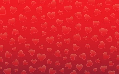 Red Background with Heart Motif 