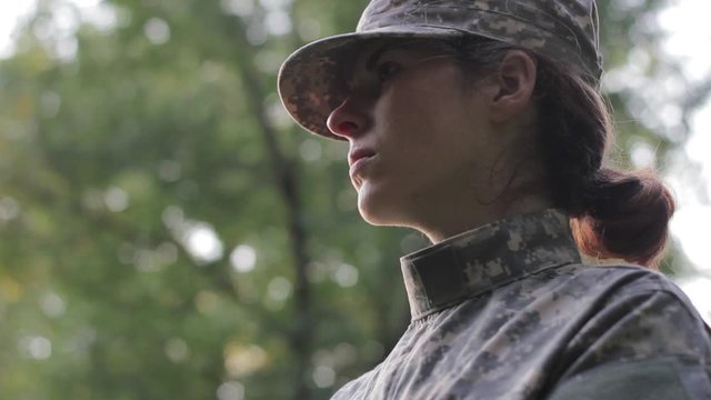  Motivated Soldier standing outside