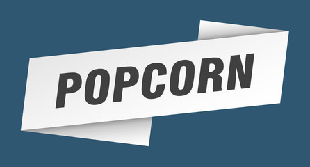 popcorn banner template. popcorn ribbon label sign