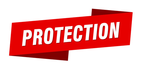 protection banner template. protection ribbon label sign