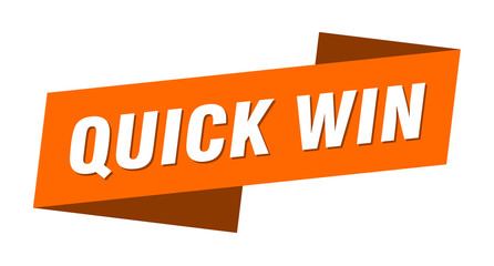 quick win banner template. quick win ribbon label sign