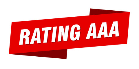 rating aaa banner template. rating aaa ribbon label sign