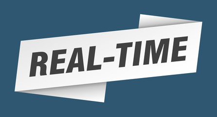 real-time banner template. real-time ribbon label sign