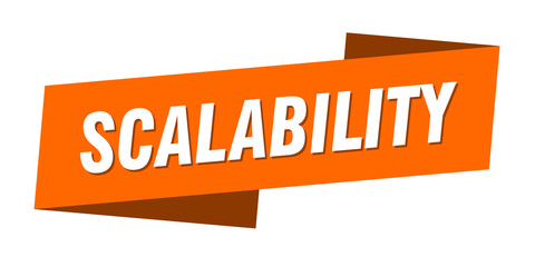 scalability banner template. scalability ribbon label sign