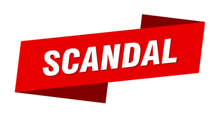 scandal banner template. scandal ribbon label sign