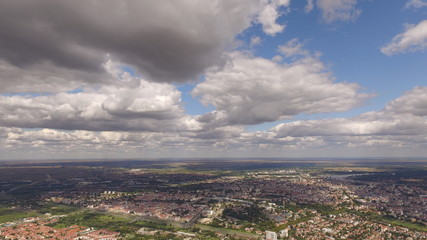 clouds over the city