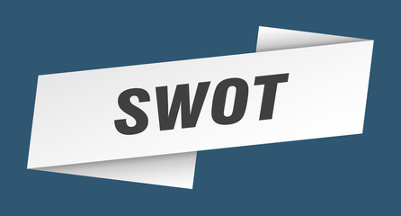 swot banner template. swot ribbon label sign