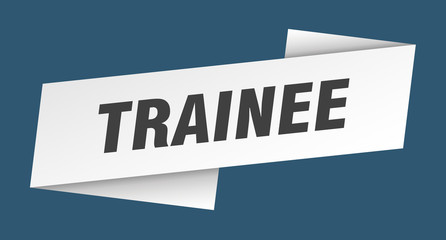 trainee banner template. trainee ribbon label sign
