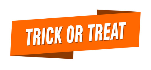 trick or treat banner template. trick or treat ribbon label sign