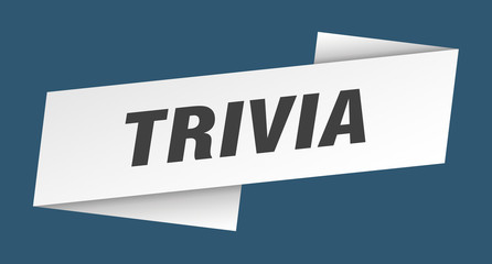 trivia banner template. trivia ribbon label sign