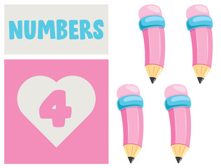 Set Of Numbers For Children Education