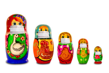 family in medical masks covid-19 coronavirus epidemic outbreak pandemic concept photography