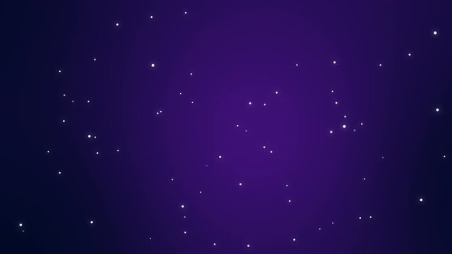 Sparkling dark purple night sky background with animated flickering stars.