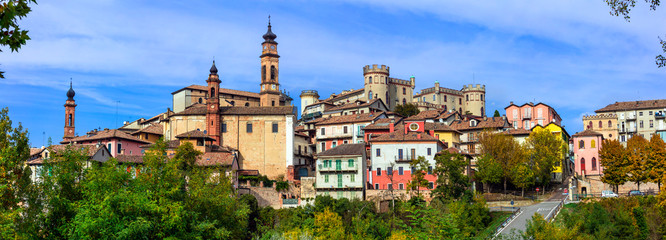 Pictorial medieval village(borgo) and castle - Castiglione d'Asti in Piemonte, Italy
