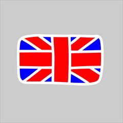 Image of the flag of England on a rounded parcel.