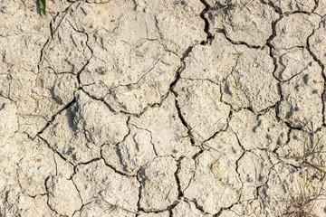 Сracked earth texture. Climate change, drought, protection of nature and the environment.