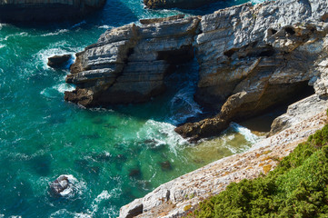 Ocean view at the Sintra-Cascais Natural Park in Portugal