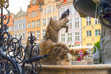 Fountain sea city of Gdansk © panaramka