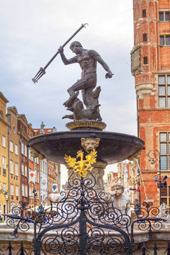 Fountain sea city of Gdansk