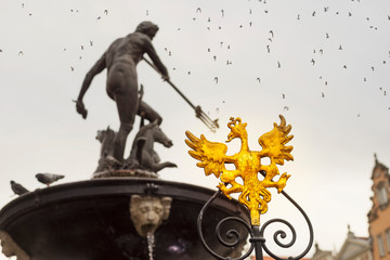 Fountain sea city of Gdansk